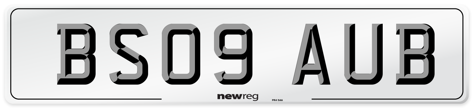 BS09 AUB Number Plate from New Reg